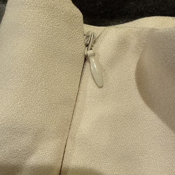 Topshop-Women's Mini Skirt-Asymmetric Hem Faux Wrap Side Tie -Ivory-US 4/UK 8 - Picture 12 of 13